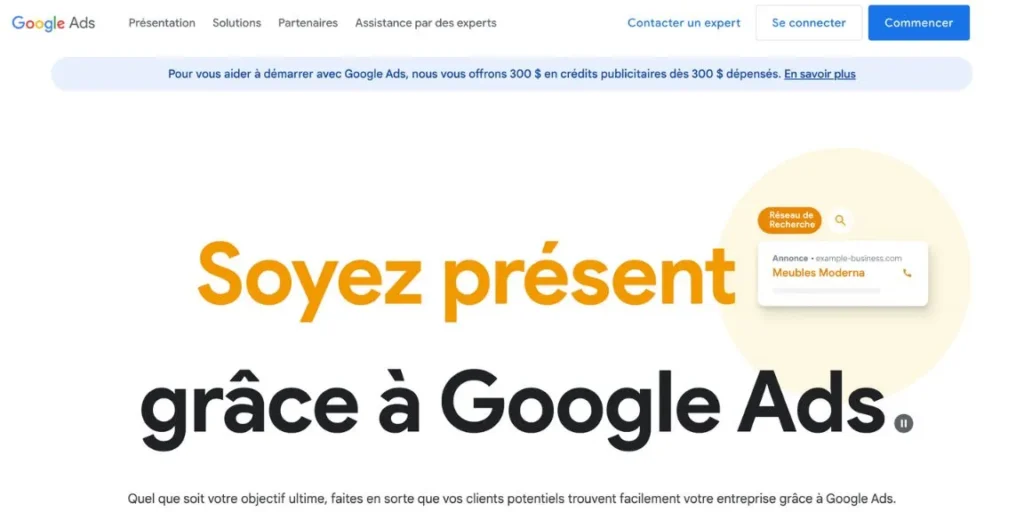 publicité marketing - Google ads