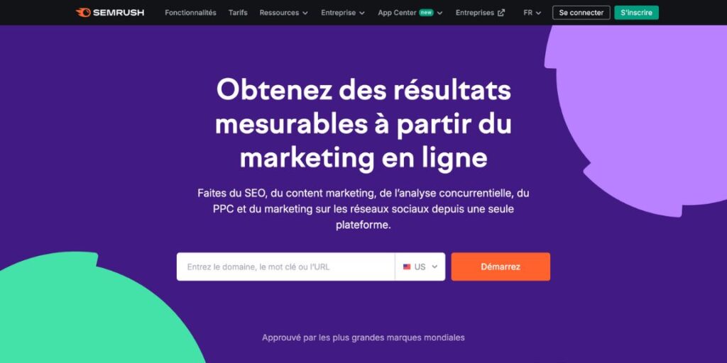 publicité marketing - Semrush